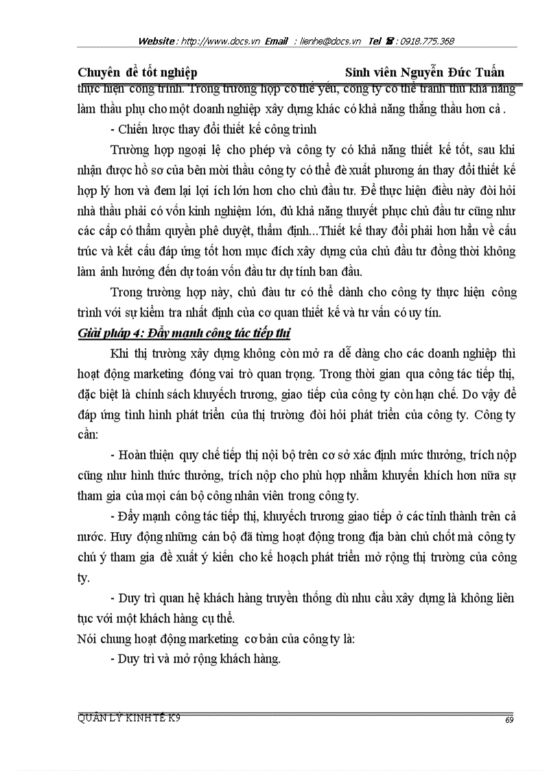 image for page Một số giải pháp nhằm nâng cao khả năng thắng thầu xây dựng ở Công ty xây lắp vật tư kỹ thuật Hà nội
