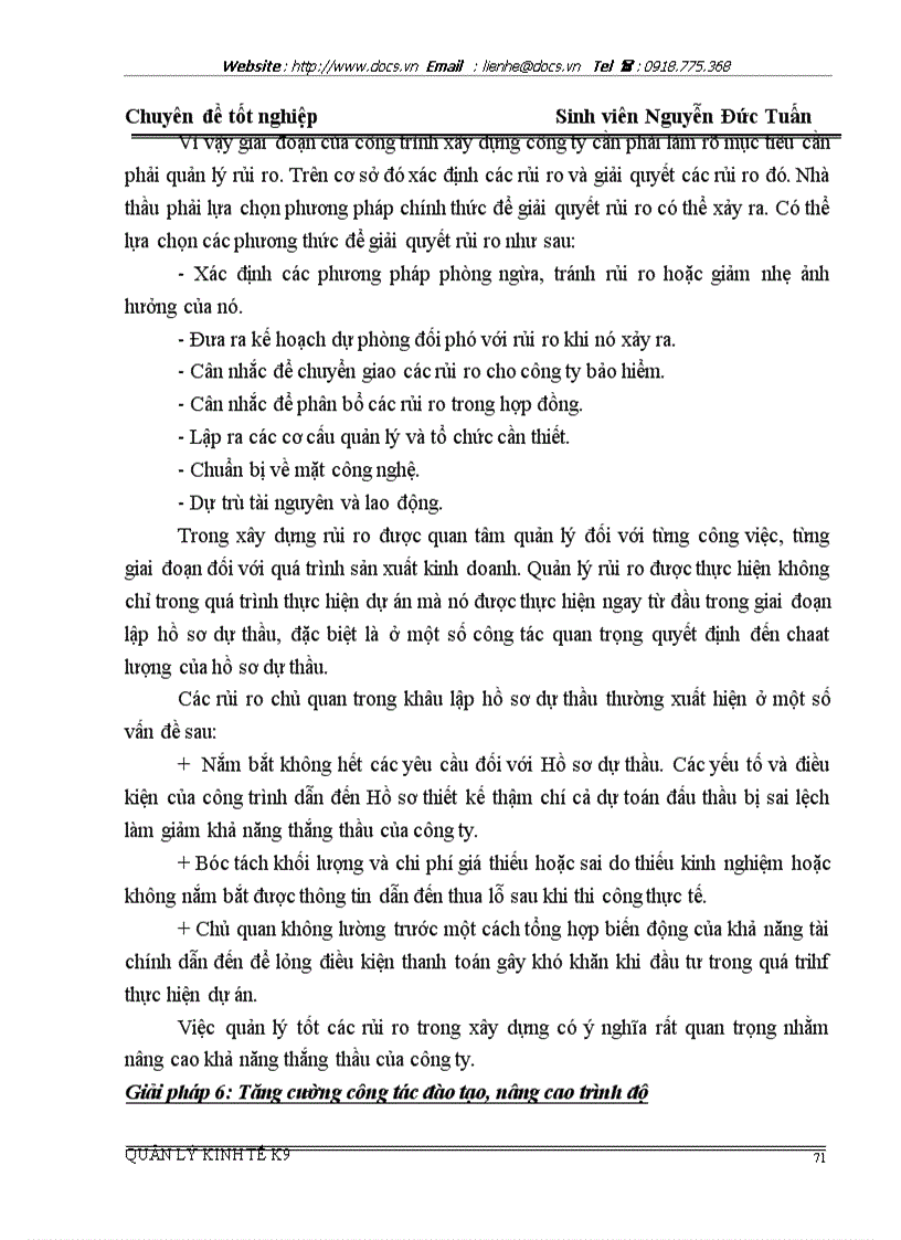 image for page Một số giải pháp nhằm nâng cao khả năng thắng thầu xây dựng ở Công ty xây lắp vật tư kỹ thuật Hà nội