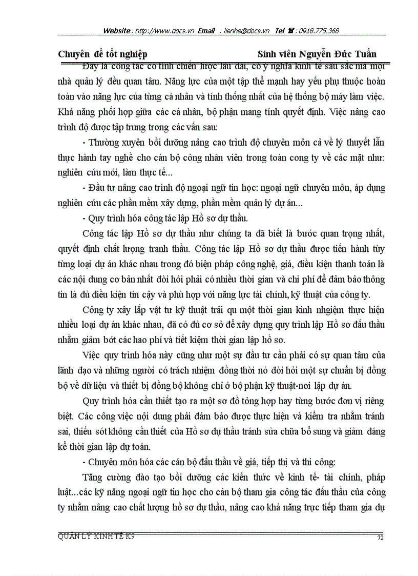 image for page Một số giải pháp nhằm nâng cao khả năng thắng thầu xây dựng ở Công ty xây lắp vật tư kỹ thuật Hà nội