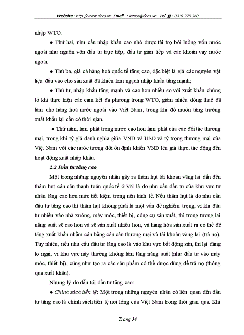 image for page Cán cân thanh toán quốc tế của việt nam