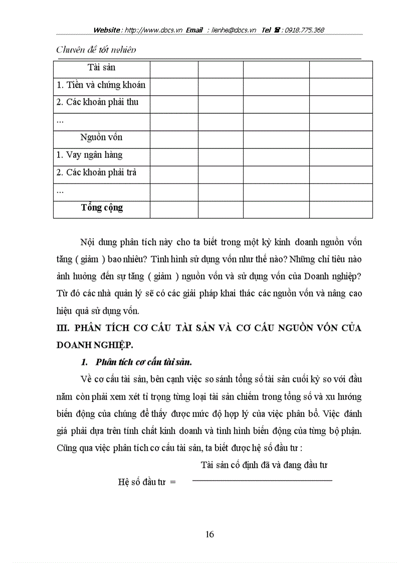 image for page Hoàn thiện công tác phân tích tài chính tại công ty cao su sao vàng