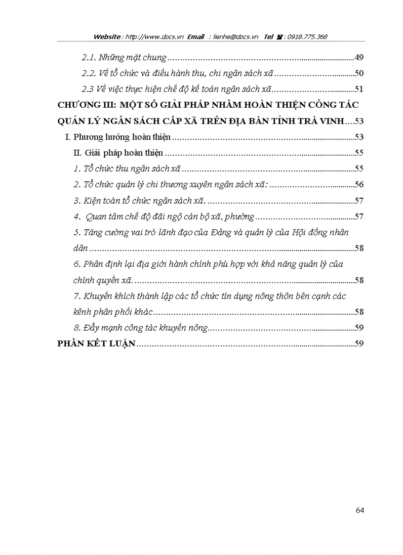 image for page Một số giải pháp nhằm hoàn thiện công tác quản lý ngân sách cấp xã trên địa bàn tỉnh trà vinh