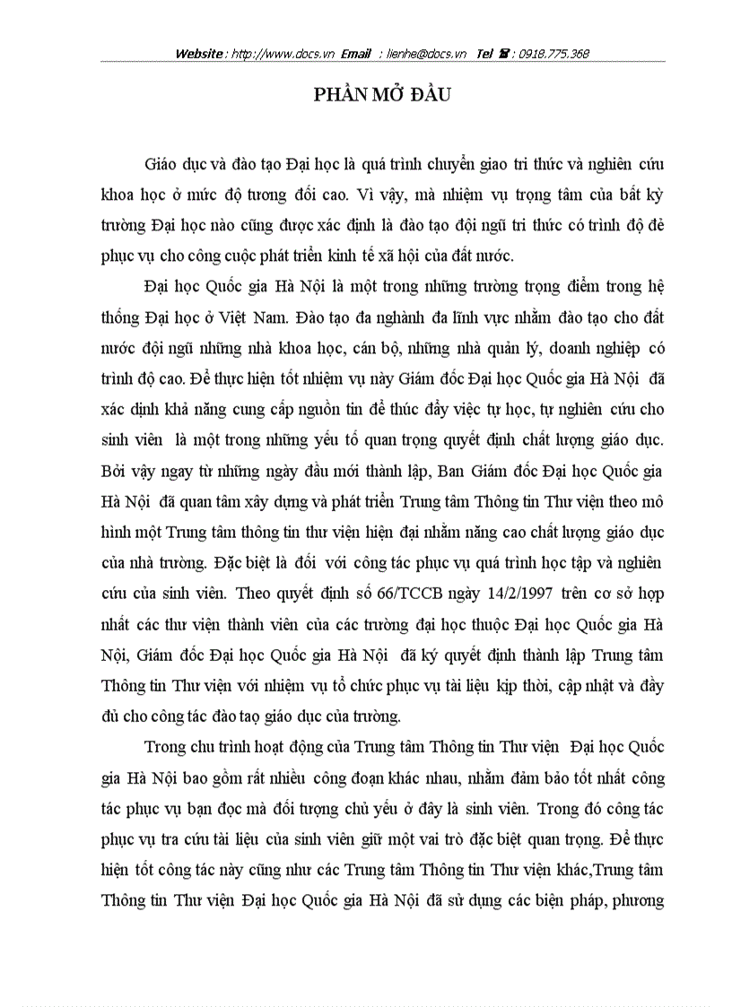 image for page Ứng dụng công nghệ thông tin để phục vụ sinh viên tra tìm tài liệu