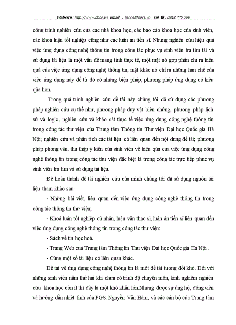 image for page Ứng dụng công nghệ thông tin để phục vụ sinh viên tra tìm tài liệu