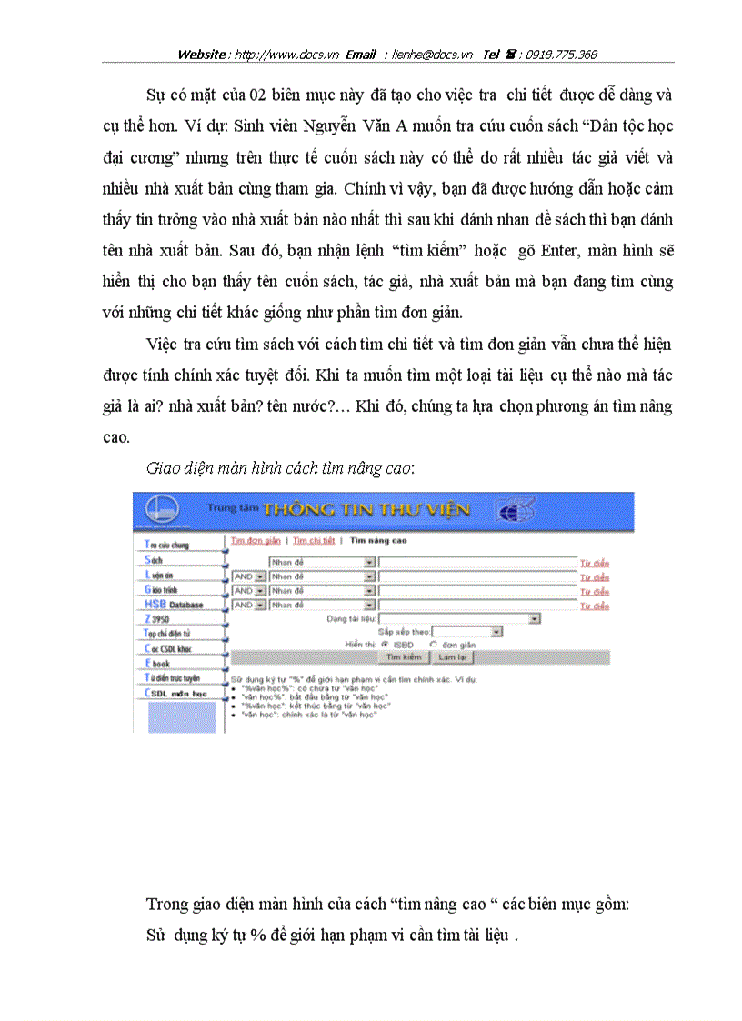 image for page Ứng dụng công nghệ thông tin để phục vụ sinh viên tra tìm tài liệu