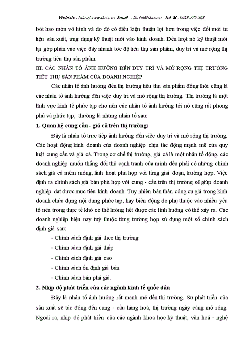 image for page Những biện pháp cơ bản góp phần duy trì và mở rộng thị trường tiêu thụ sản phẩm ở công ty tnhh teseco