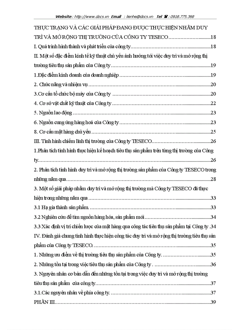 image for page Những biện pháp cơ bản góp phần duy trì và mở rộng thị trường tiêu thụ sản phẩm ở công ty tnhh teseco