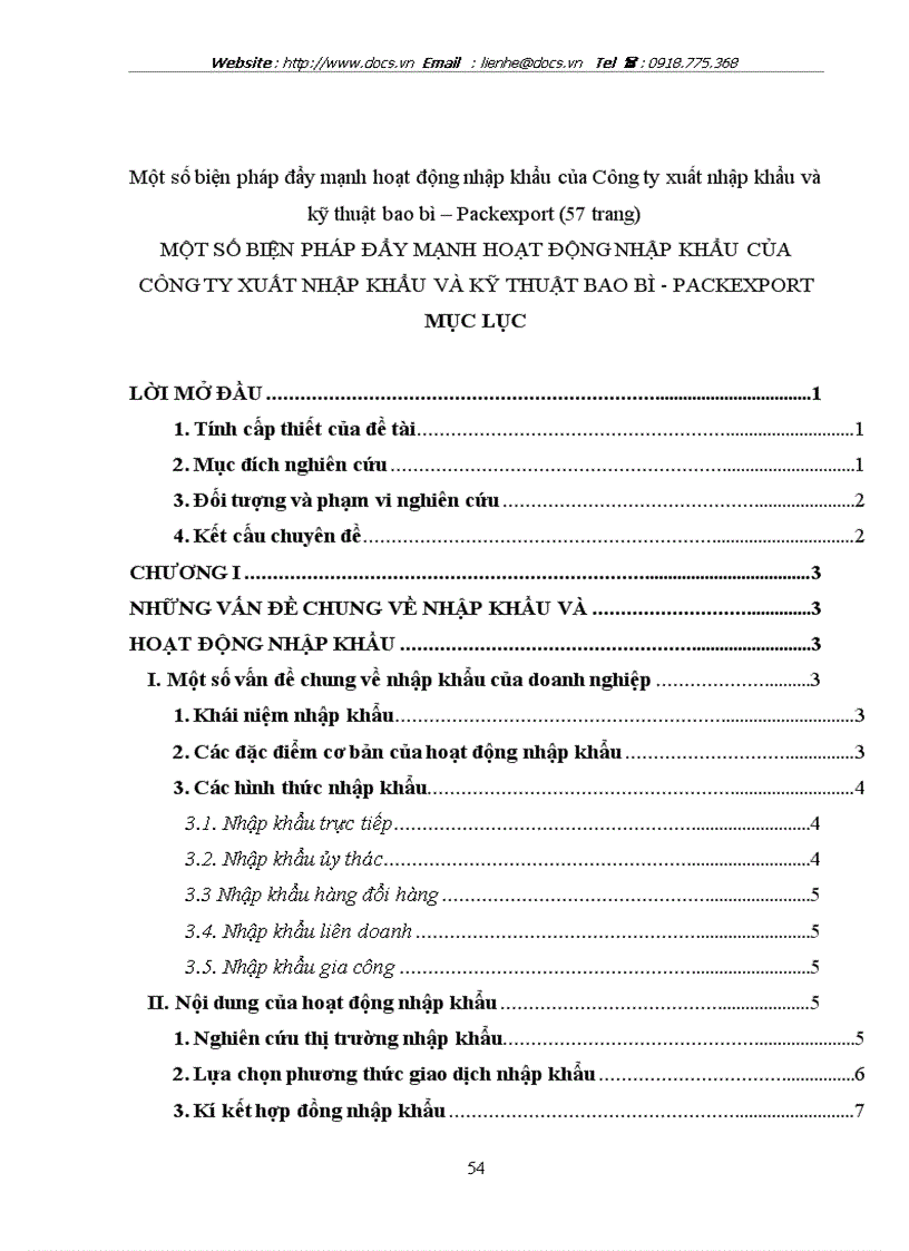 image for page Một số giải pháp nhằm đẩy mạnh hoạt động nhập khẩu tại công ty xuất nhập khẩu và kỹ thuật bao bì