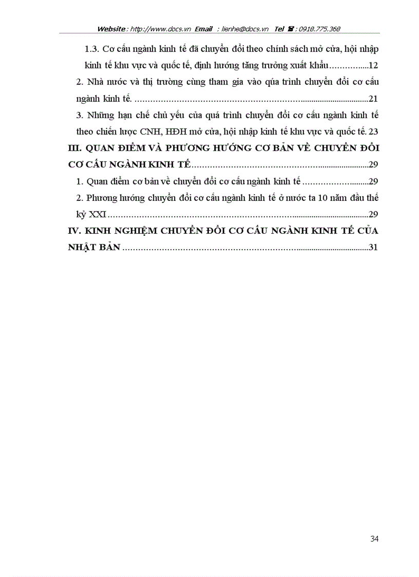 image for page Quan điểm và phương hướng cơ bản về chuyển đổi cơ cấu ngành kinh tế