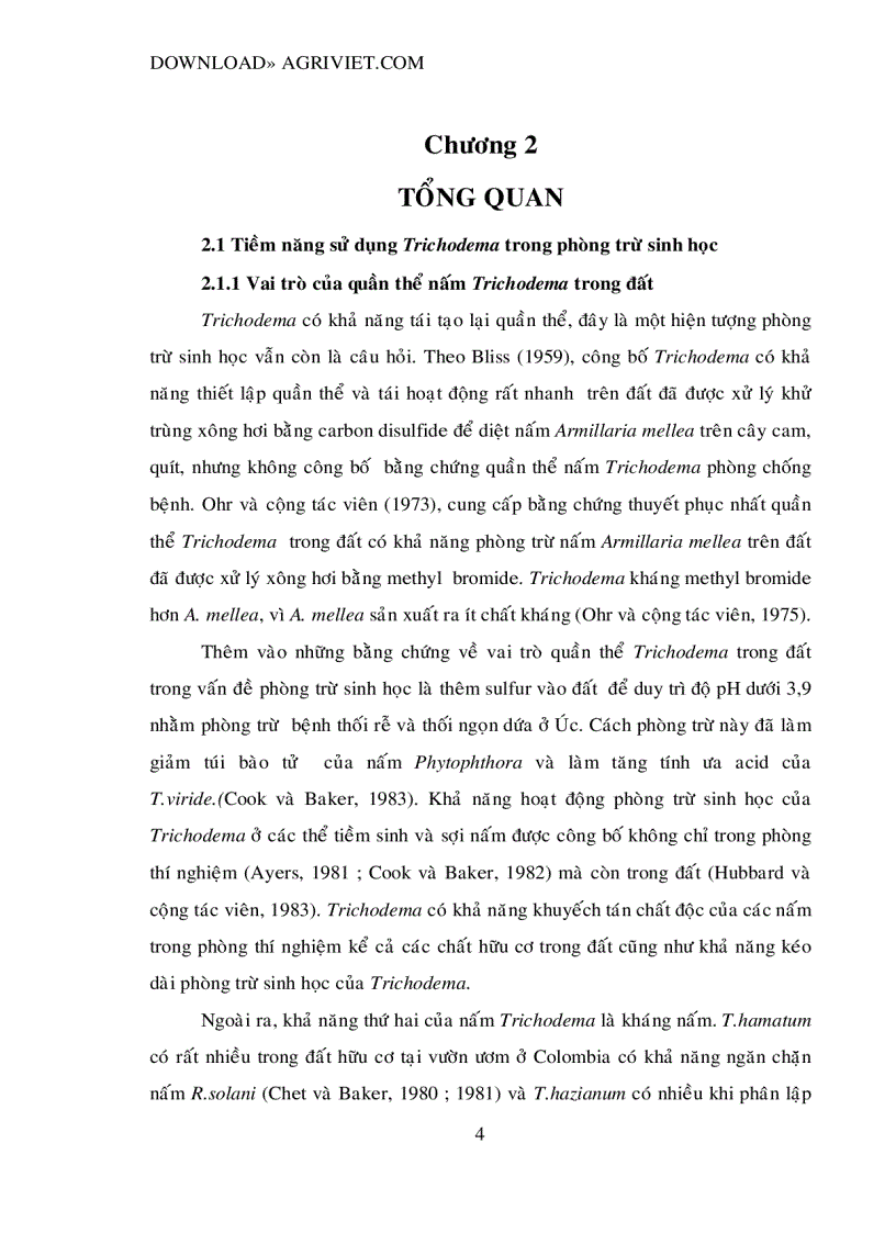 image for page Chọn lọc và nhân sinh khối nấm Trichodema đối kháng với nấm gây hại cây trồng 123trang