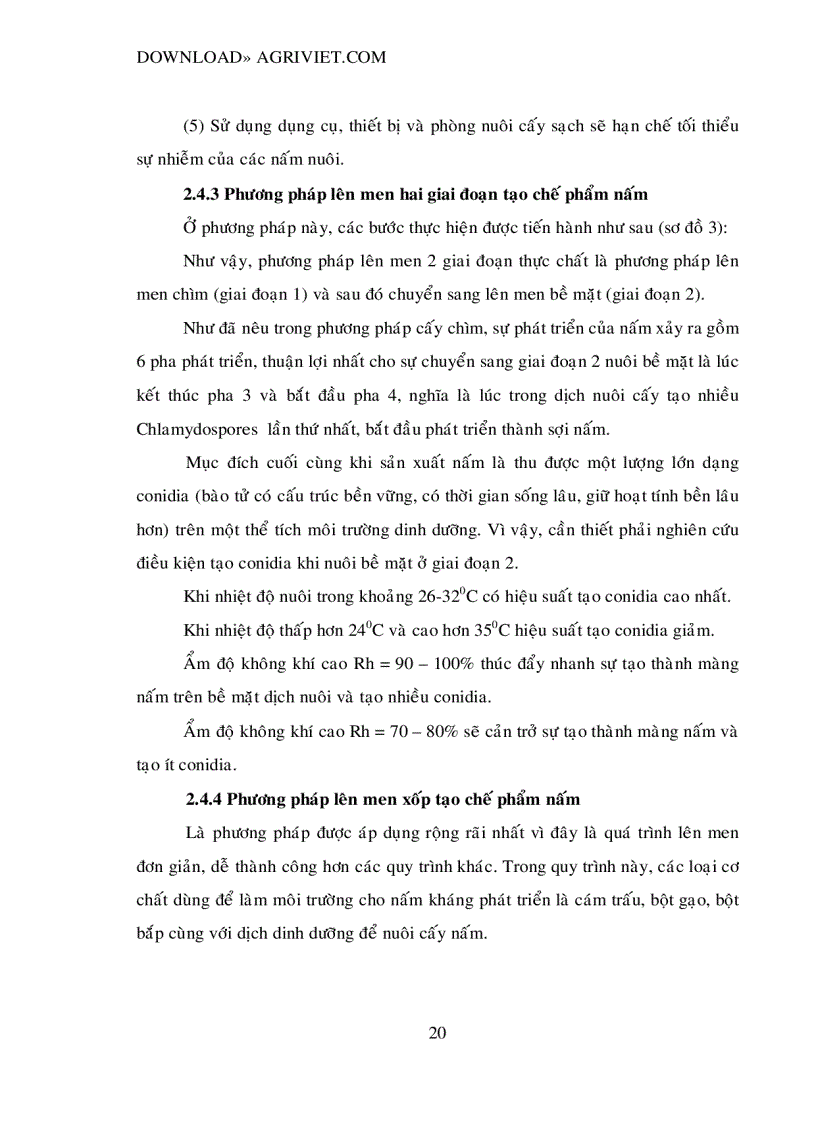 image for page Chọn lọc và nhân sinh khối nấm Trichodema đối kháng với nấm gây hại cây trồng 123trang