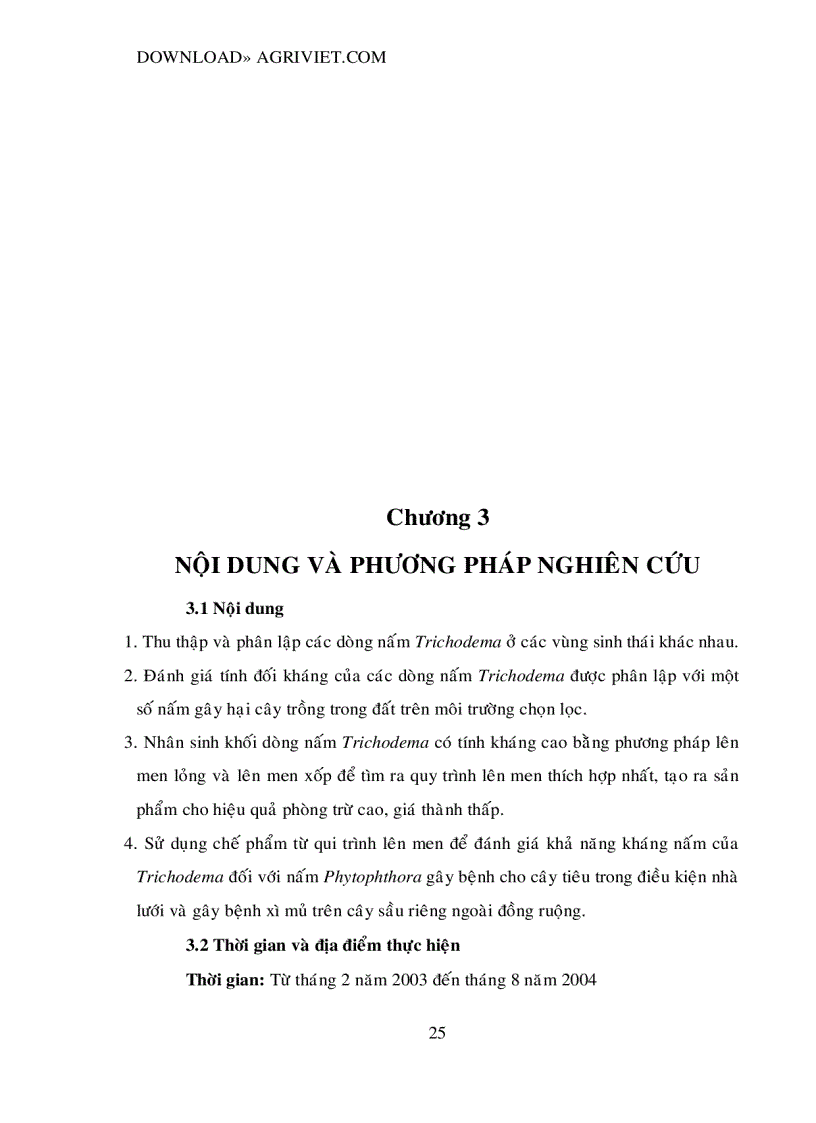 image for page Chọn lọc và nhân sinh khối nấm Trichodema đối kháng với nấm gây hại cây trồng 123trang