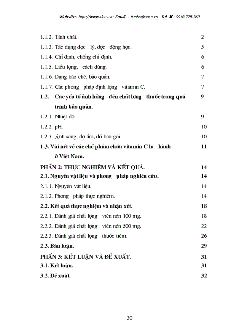 image for page Đánh giá chất lượng một số chế phẩm chứa vitamin C sản xuất trong nước lưu hành trên thị trường Hà Nội