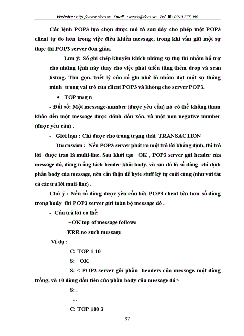 image for page Hoạt động của chương trình pop3client