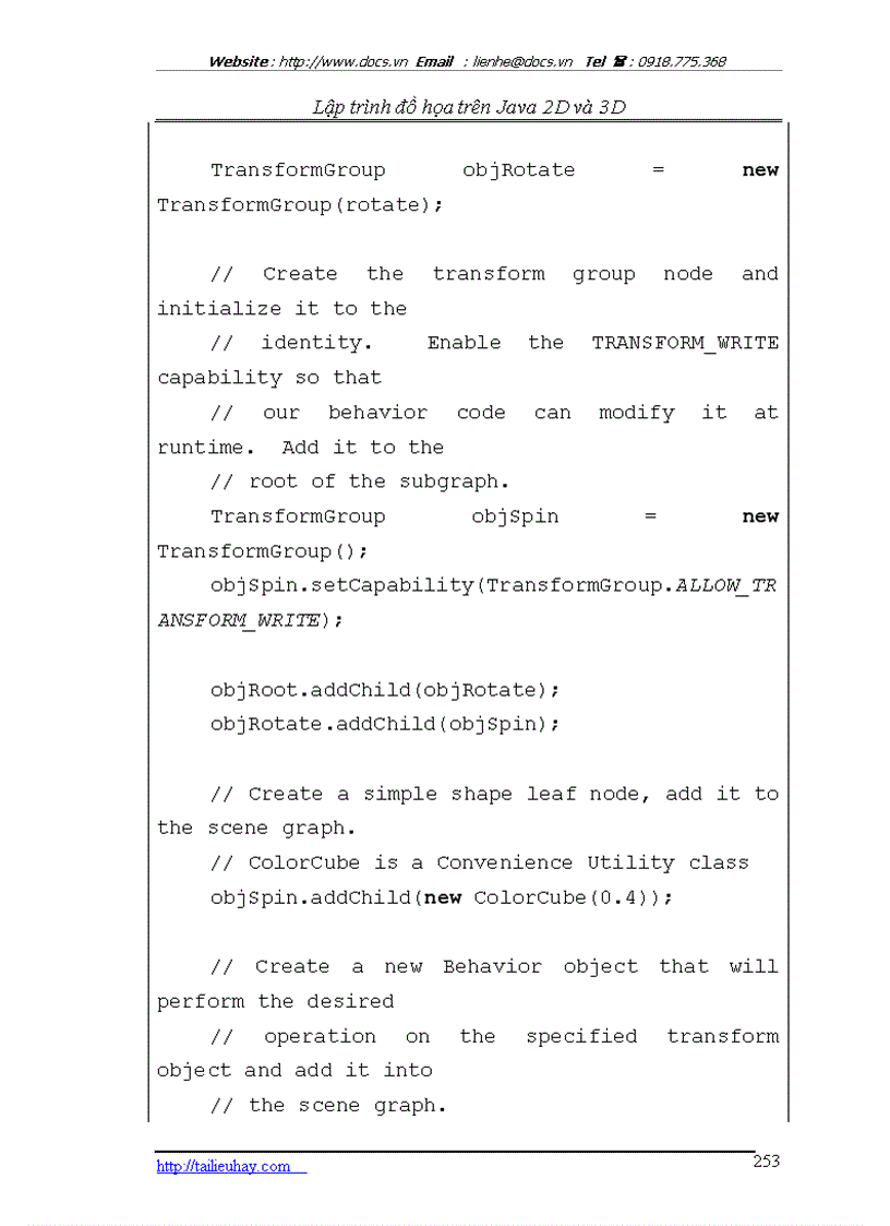 image for page Lập trình đồ họa với Java 3D