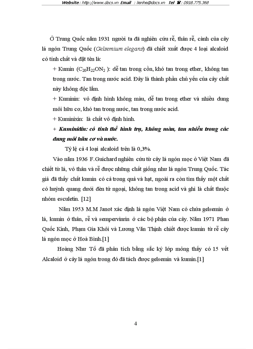 image for page Nghiên cứu đặc điểm thực vật và thành phần hoá học của cây lá ngón Gelsemium elegans Benth Loganiaceae