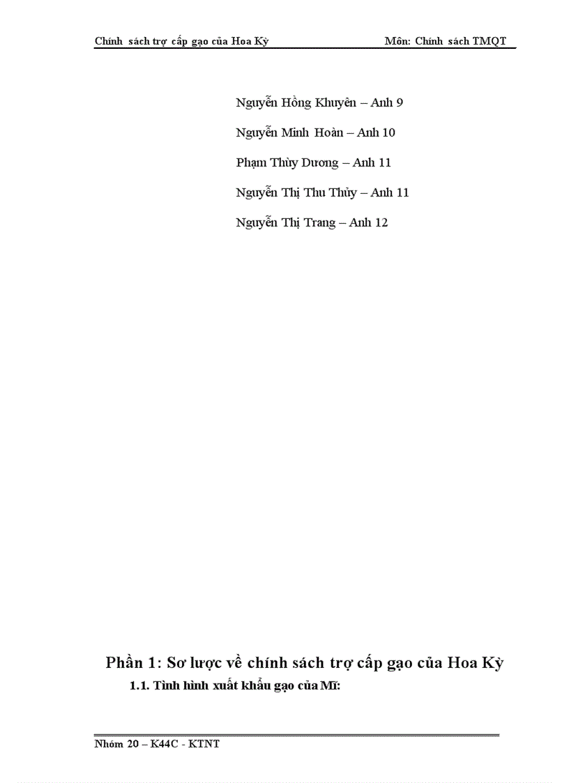 image for page Chính sách khuyến khích xuất khẩu gạo của Mỹ