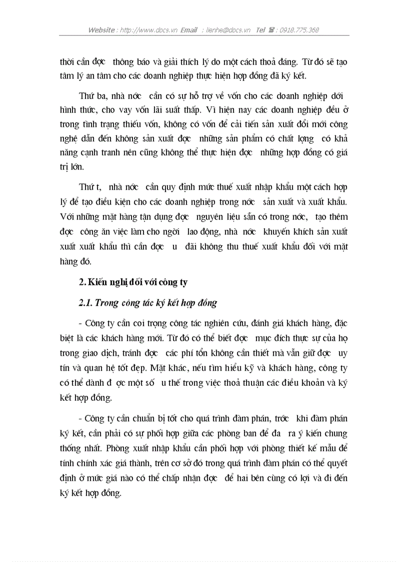 image for page Chế độ ký kết và thực hiện hợp đồng xuất khẩu giày ở công ty Cao su Hà nội HARCO