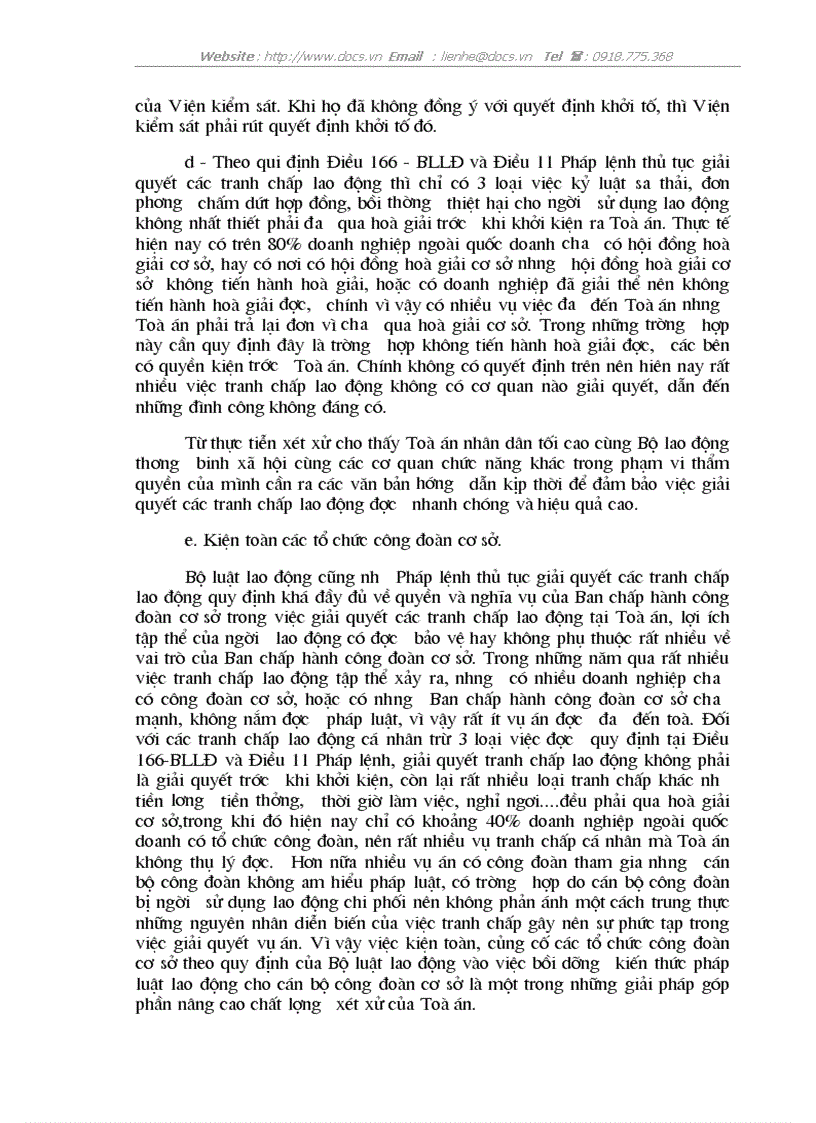 image for page Thực tiễn giải quyết các tranh chấp lao động tại toà án trong những năm qua