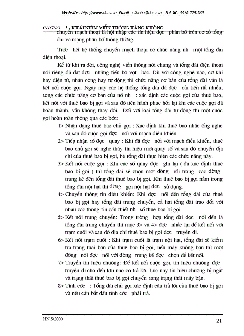 image for page Nghiên cứu Hệ thống chuyển mạch thoại trong viễn thông hàng không