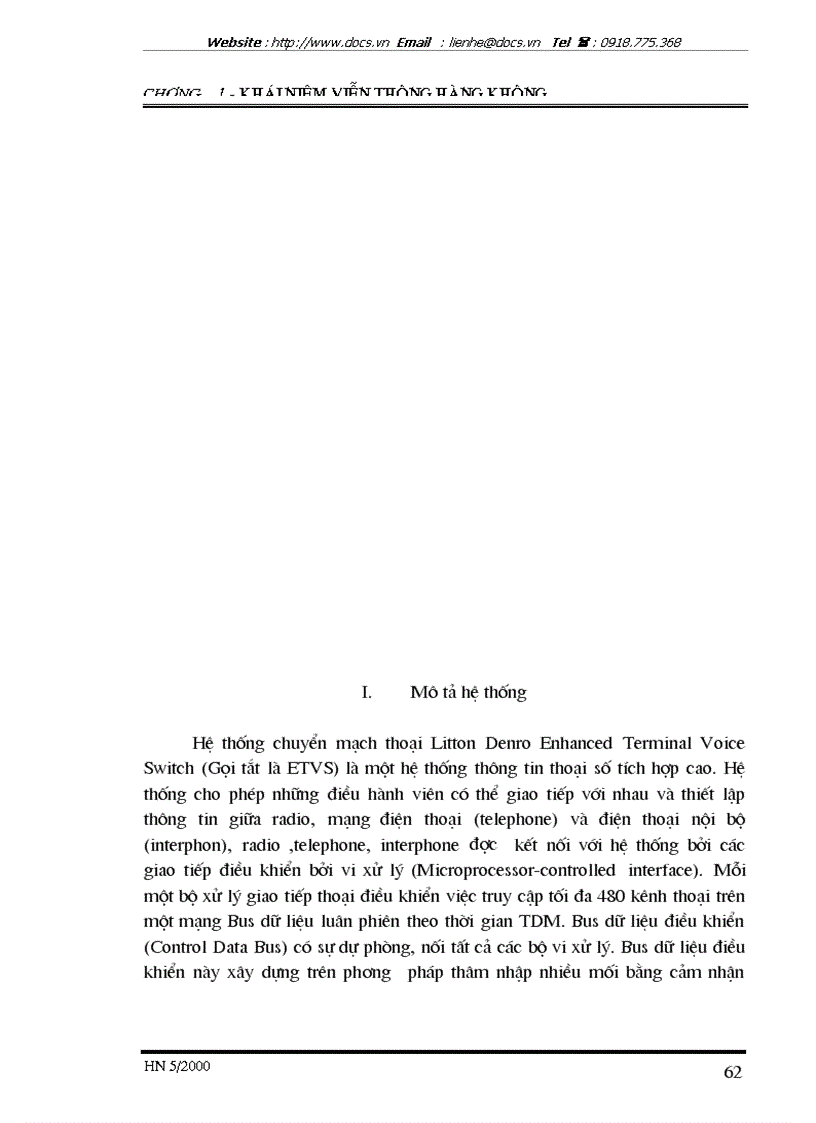 image for page Nghiên cứu Hệ thống chuyển mạch thoại trong viễn thông hàng không