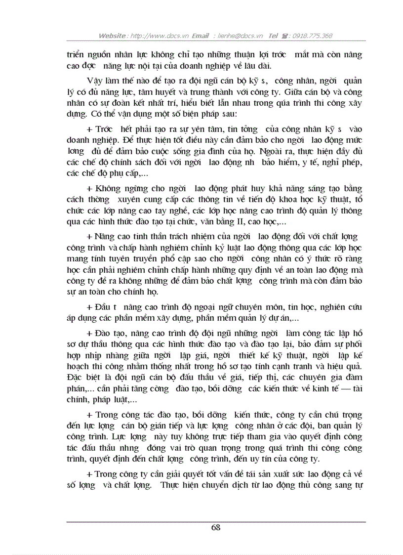 image for page Một số giải pháp nhằm nâng cao khả năng thắng thầu tại Công ty Xây lắp năng lượng Sông Đà 11