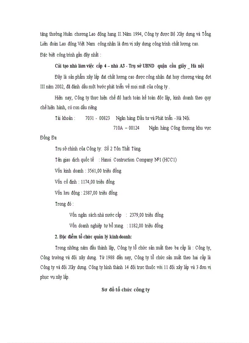 image for page Công tác chuẩn bị của công ty XD số 1 Hà nội