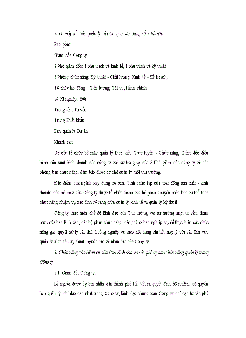 image for page Công tác chuẩn bị của công ty XD số 1 Hà nội