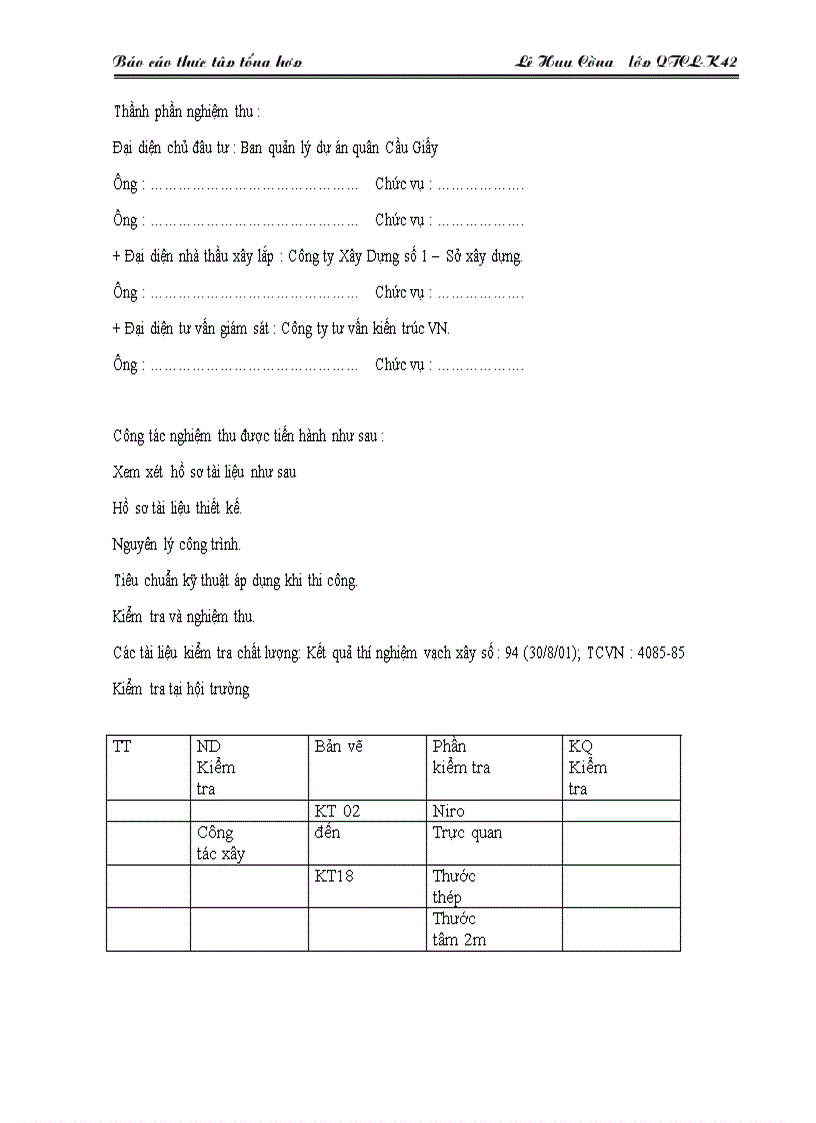 image for page Công tác chuẩn bị của công ty XD số 1 Hà nội