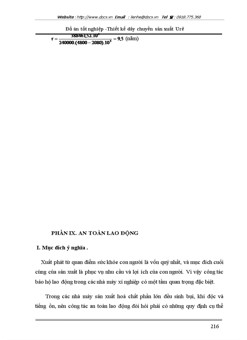 image for page Thiết kế dây chuyền sản xuất Urê