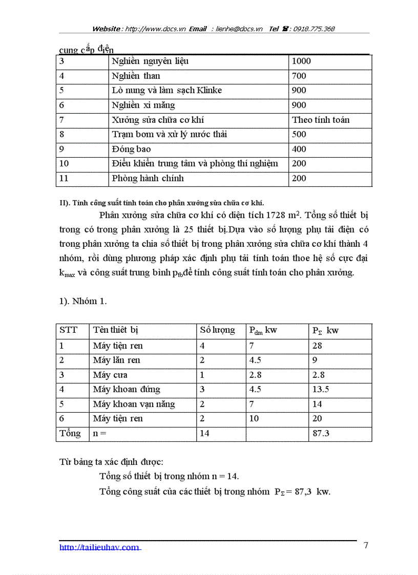 image for page Chọn thiết bị điện hạ áp thiết kế mạng hạ áp cho phân xưởng sửa chữa cơ khí Tính bù công suất phản kháng cho nhà máy