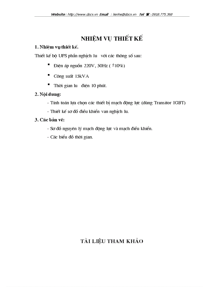 image for page Thiết kế bộ UPS phần nghịch lưu