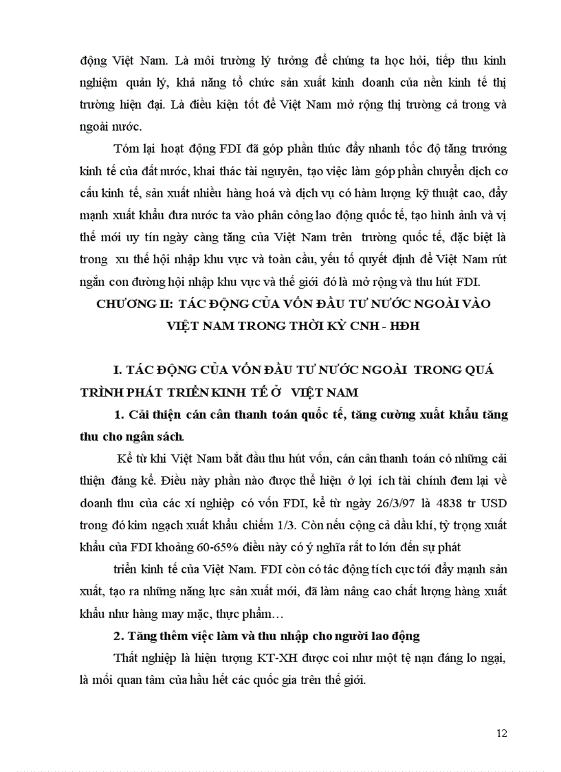 image for page Tác động của vốn đầu tư nước ngoài vào Việt Nam trong thời kỳ CNH HĐH và một số phương hướng và biện pháp để thu hút vốn đầu tư nước ngoài vào Việt