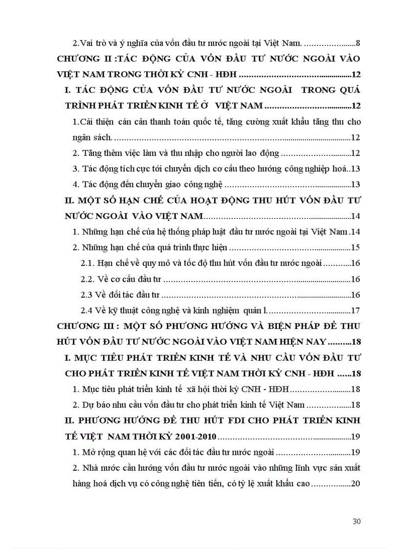 image for page Tác động của vốn đầu tư nước ngoài vào Việt Nam trong thời kỳ CNH HĐH và một số phương hướng và biện pháp để thu hút vốn đầu tư nước ngoài vào Việt