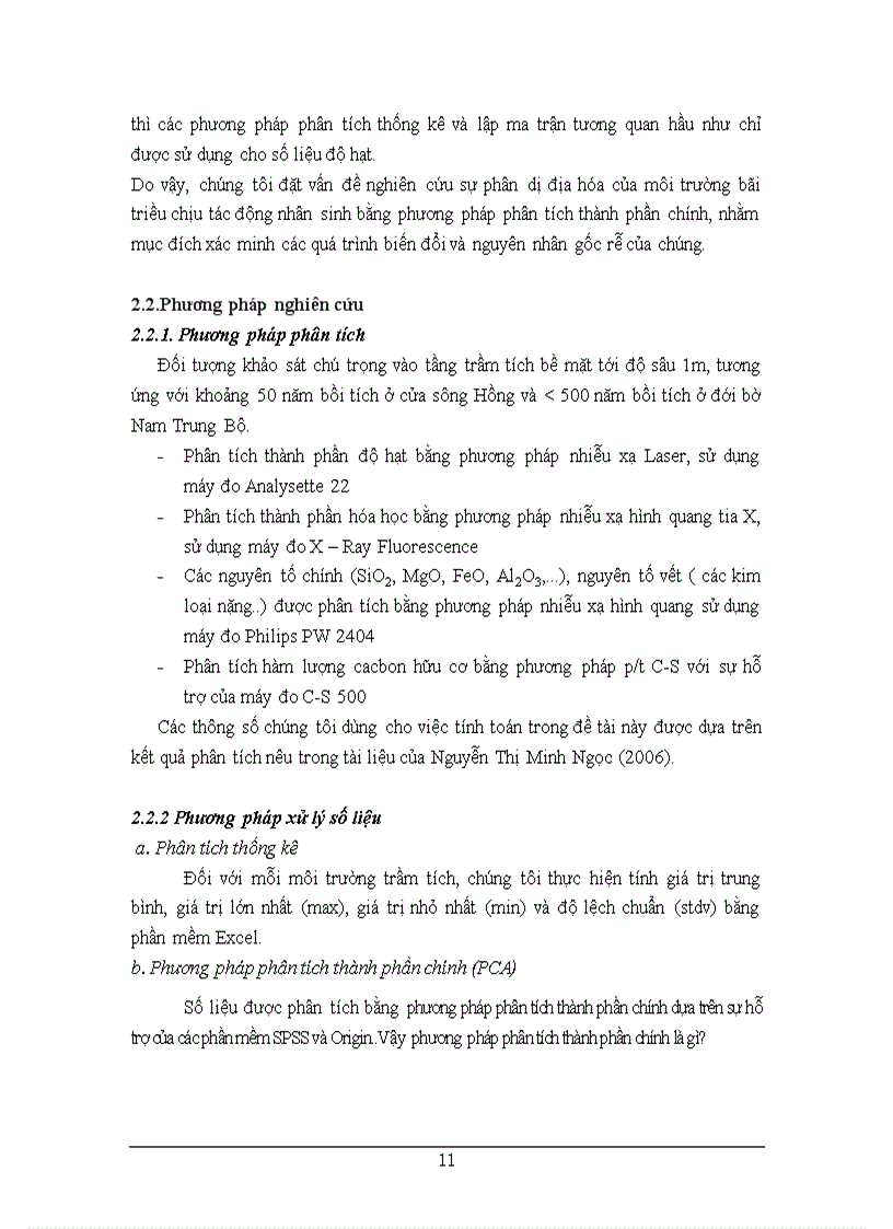 image for page Nghiên cứu sự phân dị trầm tích bãi triều khi chuyển đổi môi trường rừng ngập mặn thành đầm nuôi tôm bằng phương pháp phân tích thành phần chính