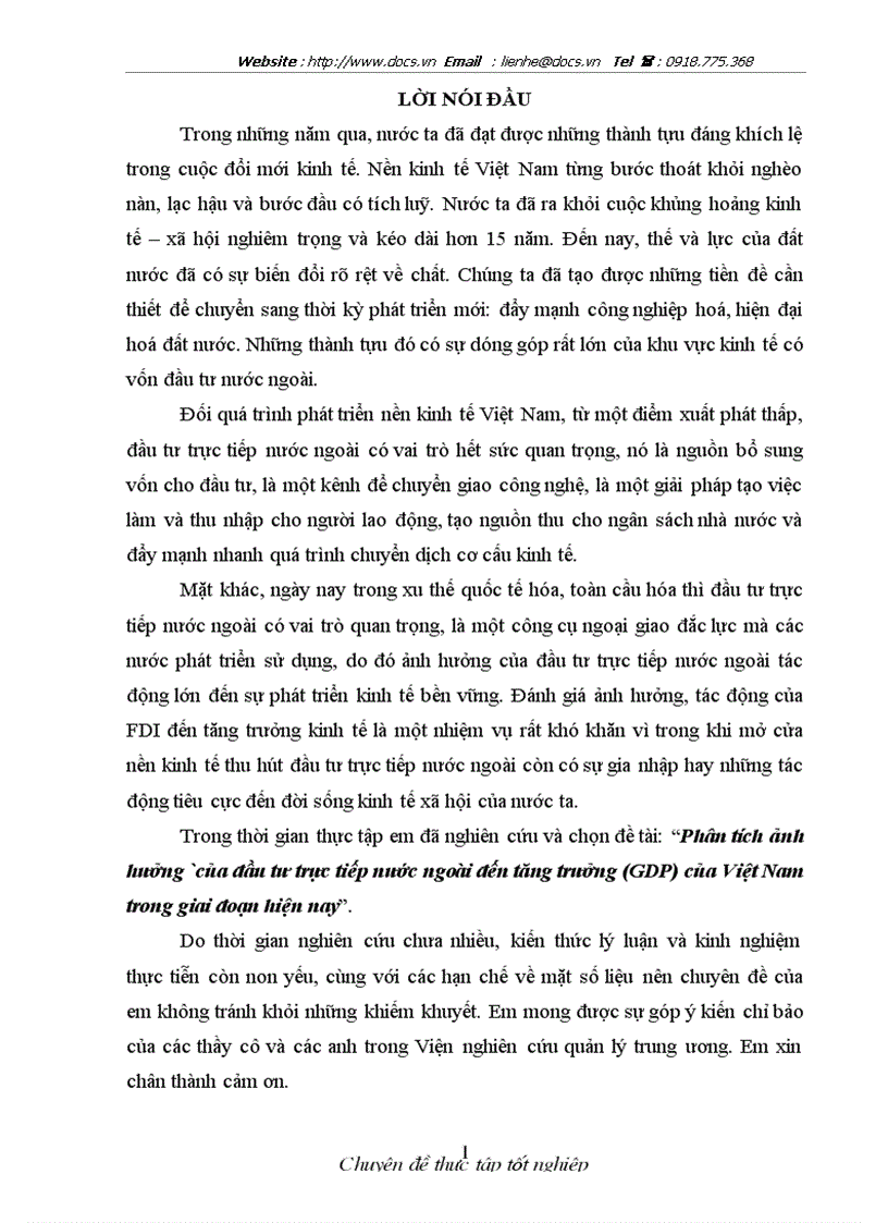 image for page Phân tích ảnh hưởng của đầu tư trực tiếp nước ngoài đến tăng trưởng GDP của Việt Nam trong giai đoạn hiện nay