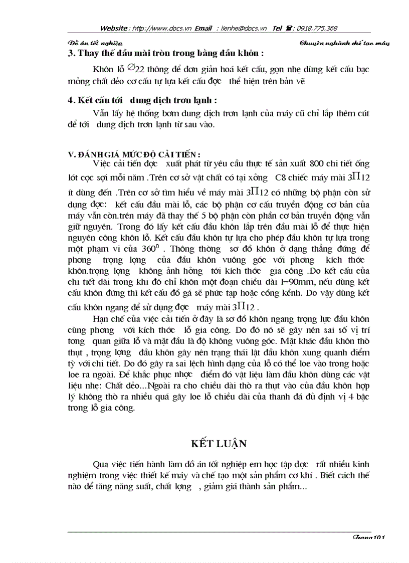 image for page Thiết kế qui trình công nghệ gia công ống lót cọc sợi thiết kế máy khoan chuyên dùng cải tiến máy mài thành máy khôn