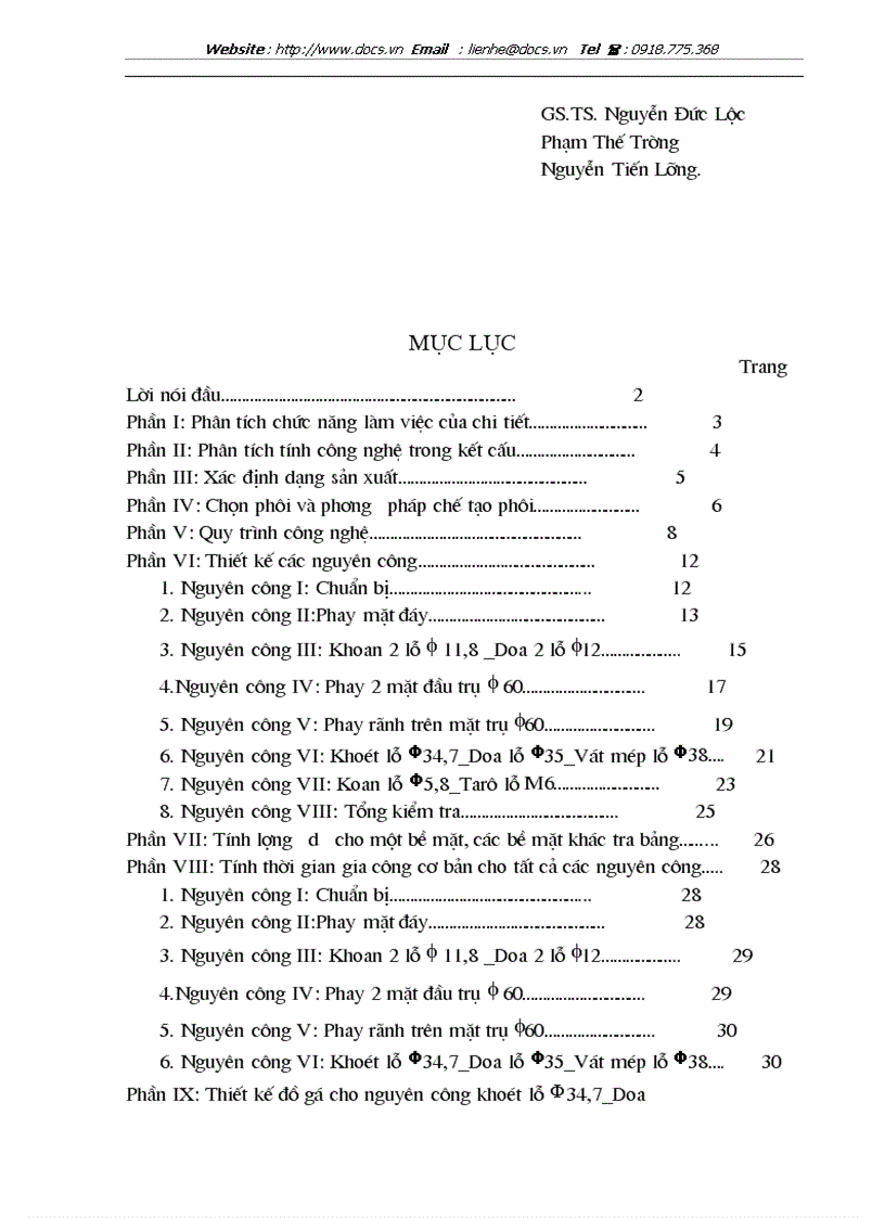 image for page Thiết kế quy trình công nghệ chế tạo chi tiết Gối trục