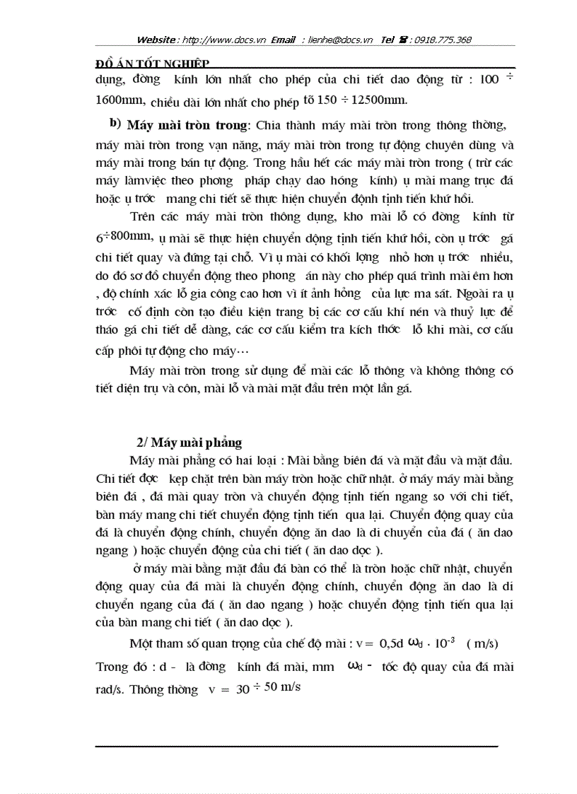 image for page Thiết kế thay thế hệ truyền động quay chi tiết cho máy mài 3A16