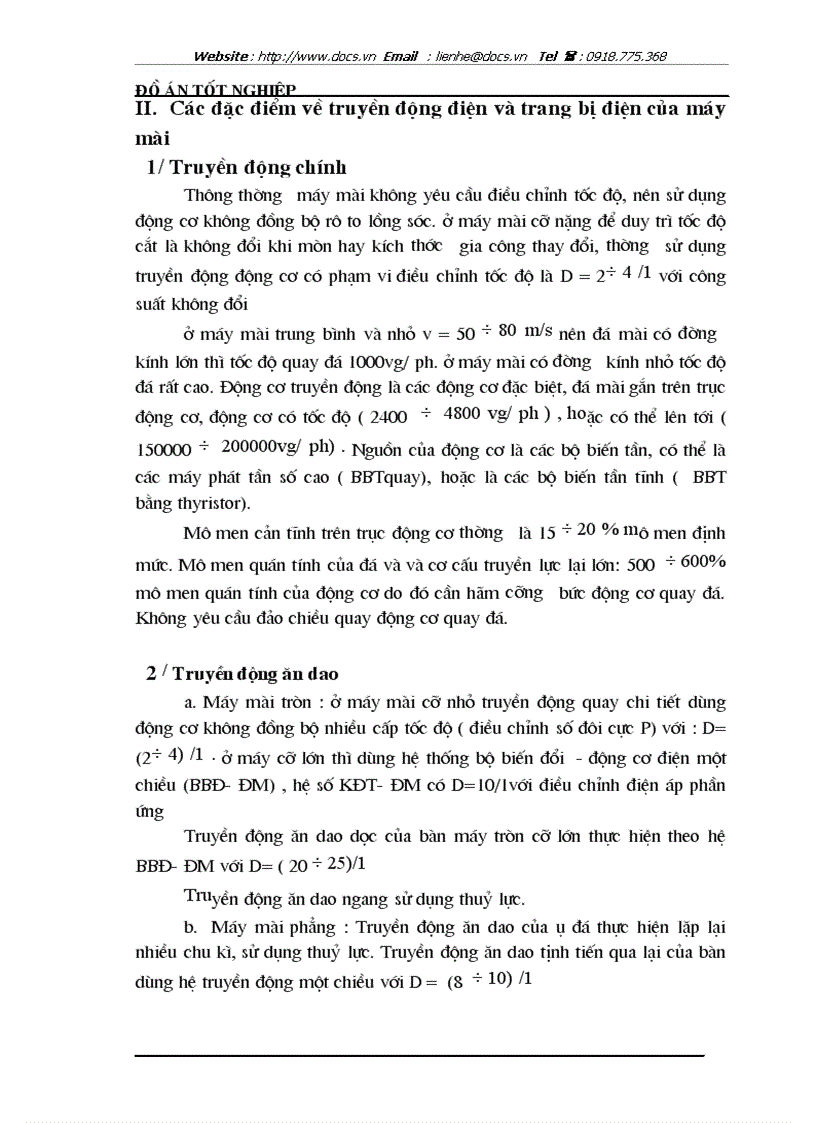 image for page Thiết kế thay thế hệ truyền động quay chi tiết cho máy mài 3A16