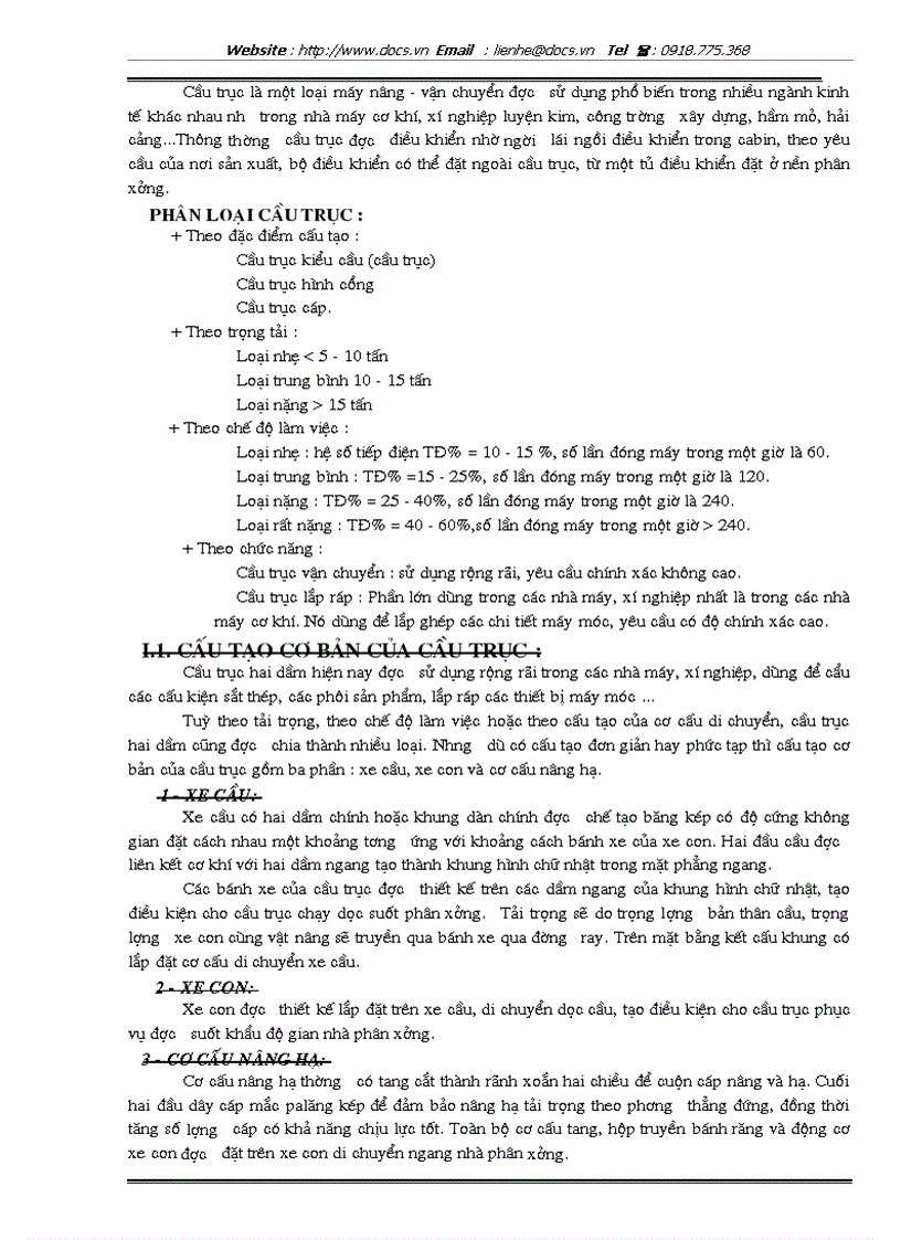 image for page Thiết kế hệ truyền động cho xe con cầu trục