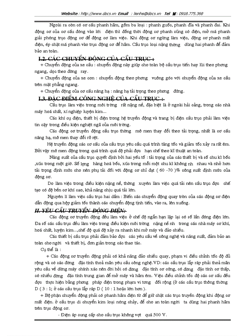 image for page Thiết kế hệ truyền động cho xe con cầu trục