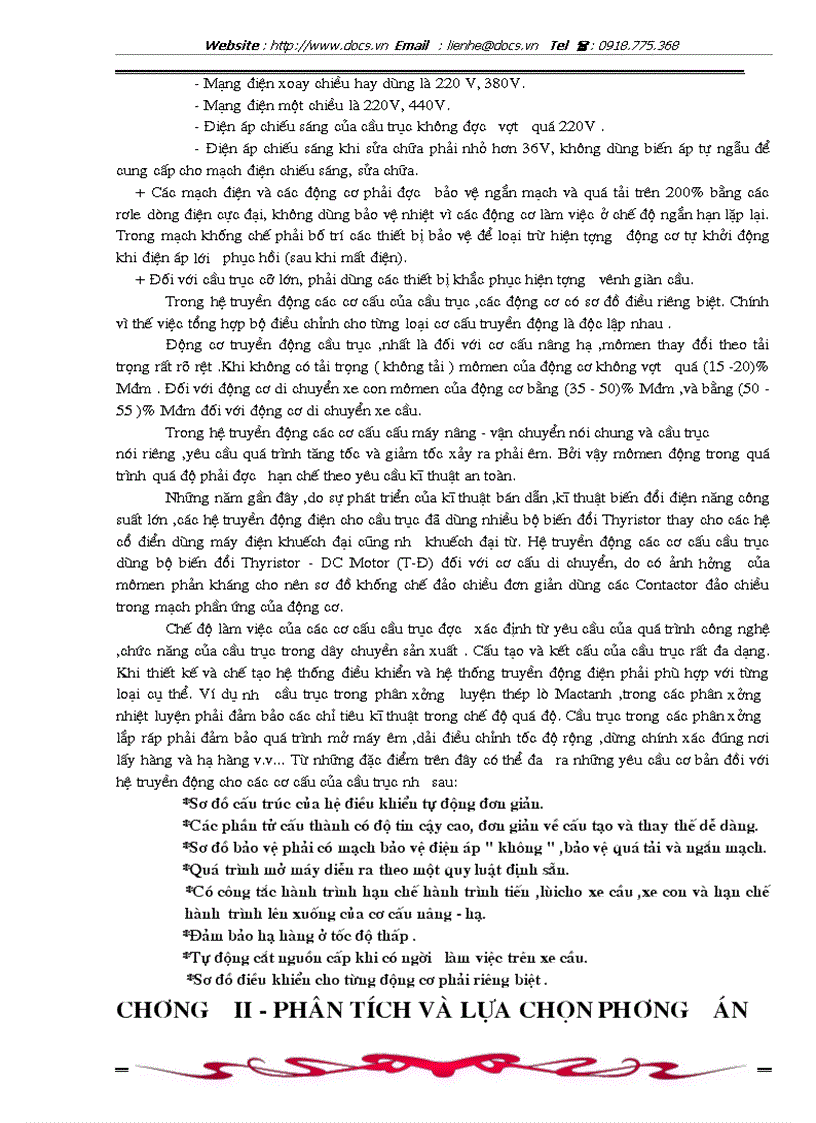 image for page Thiết kế hệ truyền động cho xe con cầu trục