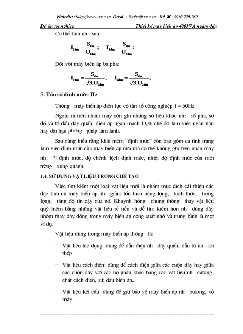 image for page Thiết kế máy biến áp 400kVA ngâm dầu