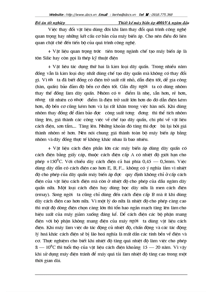 image for page Thiết kế máy biến áp 400kVA ngâm dầu