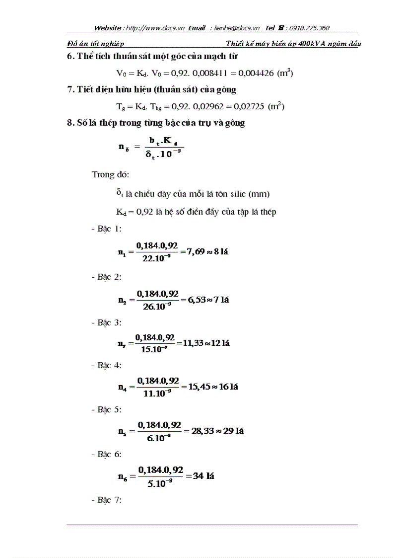 image for page Thiết kế máy biến áp 400kVA ngâm dầu