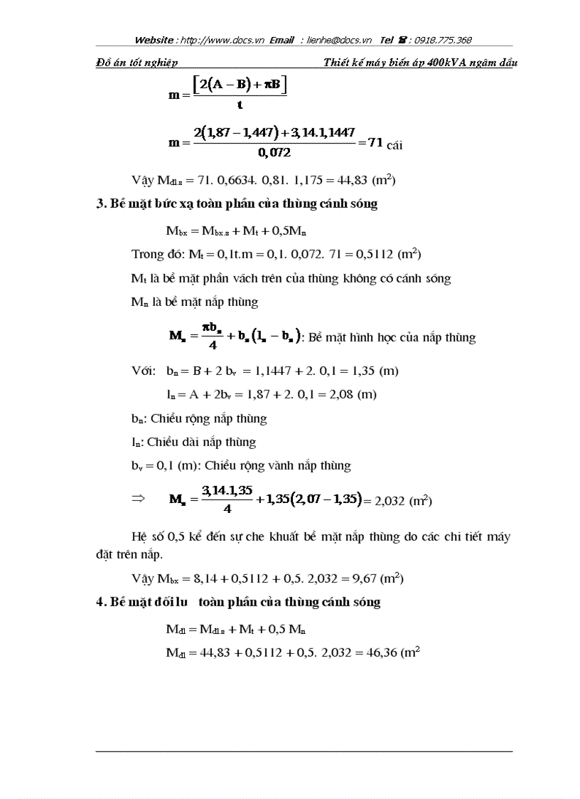 image for page Thiết kế máy biến áp 400kVA ngâm dầu