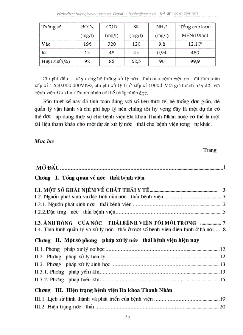 image for page Điều tra hiện trạng và thiết kế hệ thống xử lý nước thải bệnh viện đa khoa thanh nhàn