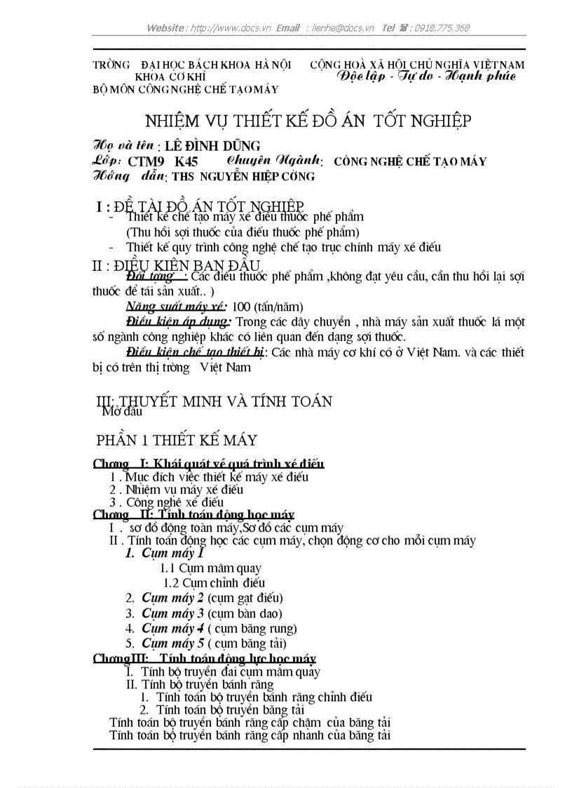 image for page Thiết kế chế tạo máy xé điếu thuốc phế phẩm