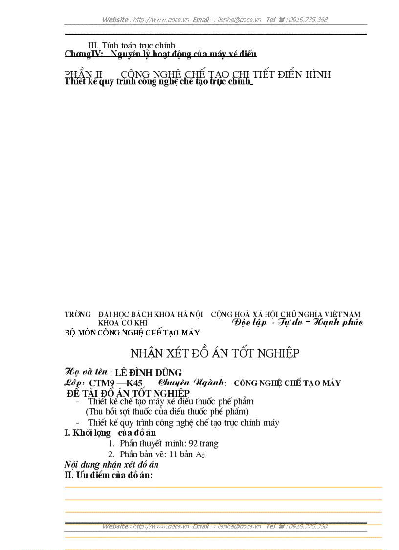 image for page Thiết kế chế tạo máy xé điếu thuốc phế phẩm